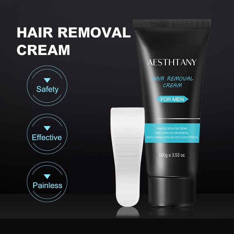 OEM ODM 5 Mins Efficiency Private Label Natural Organic Herbal Full Body Painless Depilatory Men Permanent Hair Removal Cream