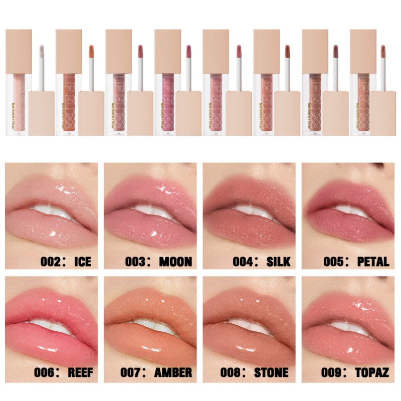 Wholesale Private Label Logo Cosmetic Lipstick Liquid Lip StainTinted Lip Plumper Oil Mineral-based Waterproof Lip Gloss Makeup