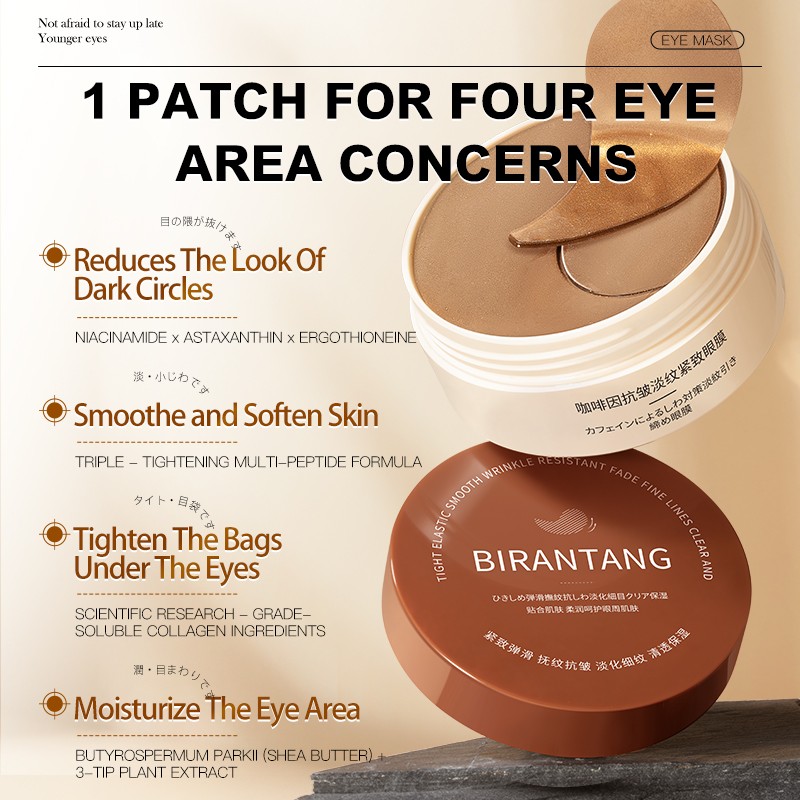 Reduces Puffiness Smooths Fine Lines Improves Eye Area Radiance Brightening Firming Revitalizing Caffeine Niacinamide Eye Mask