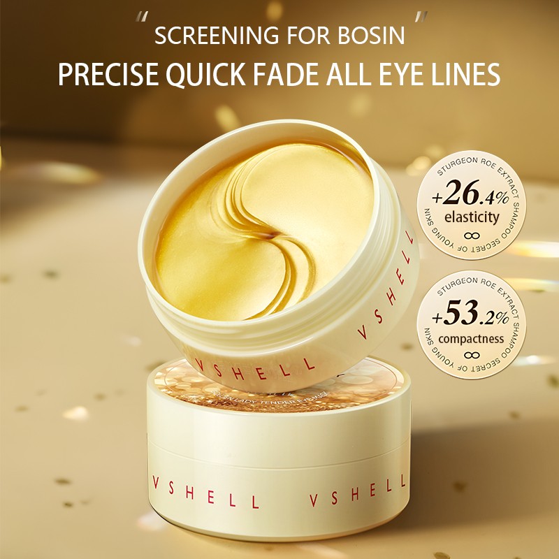 24K Gold Anti-Wrinkle Eye Patches 84g/60pcs Hydrating Firming Sheet Masks with Peptides Collagen for Eye Care Fine Lines