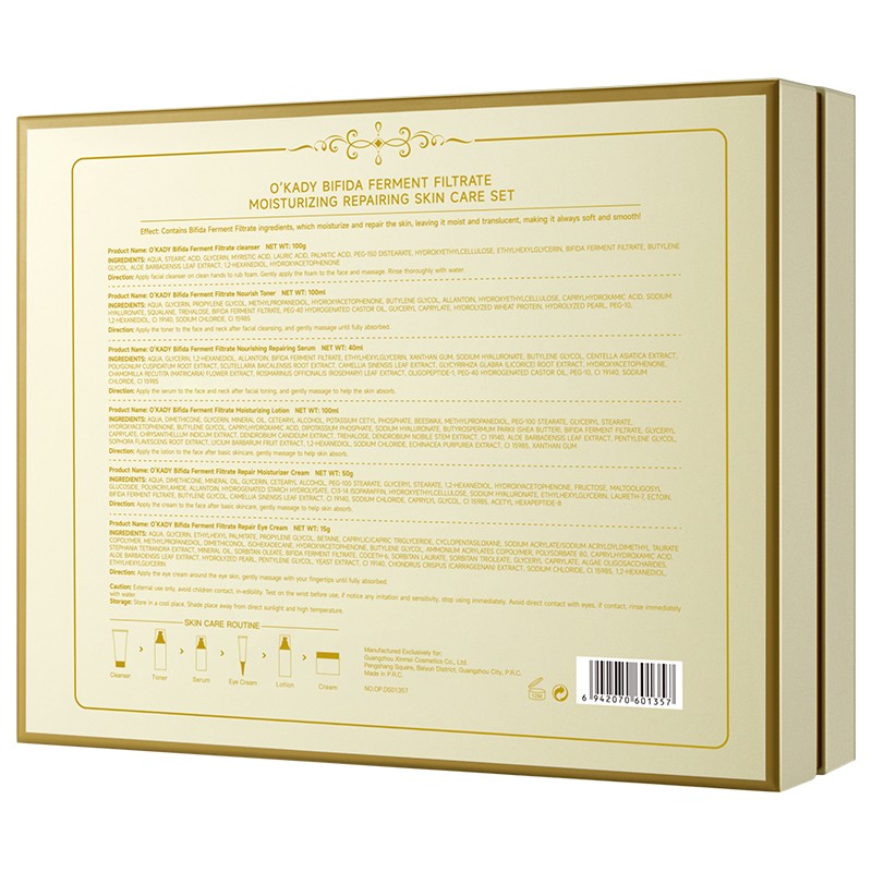 OKADY Face Care Moisturizing Anti-Aging Organic Facial Care Product Sensitive Skin Complete Skin Care Set