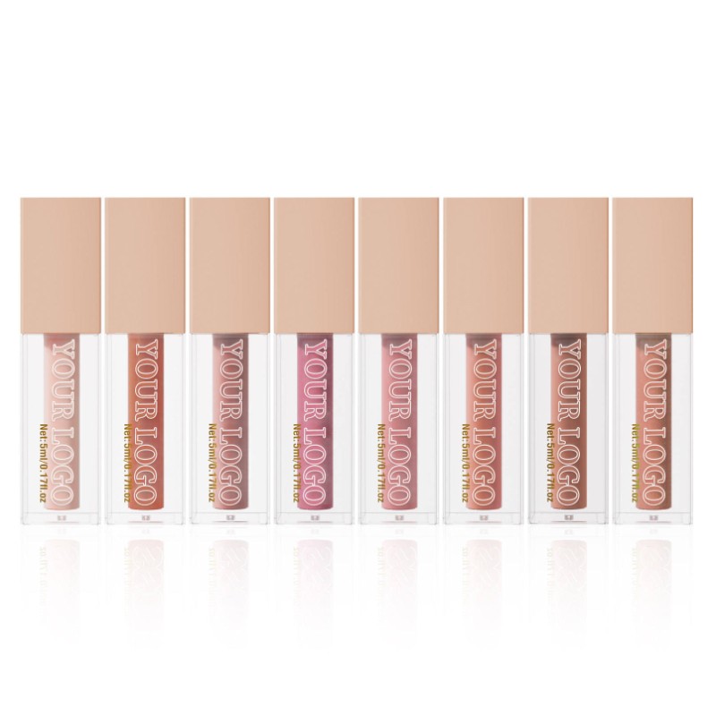 Wholesale Private Label Logo Cosmetic Lipstick Liquid Lip StainTinted Lip Plumper Oil Mineral-based Waterproof Lip Gloss Makeup