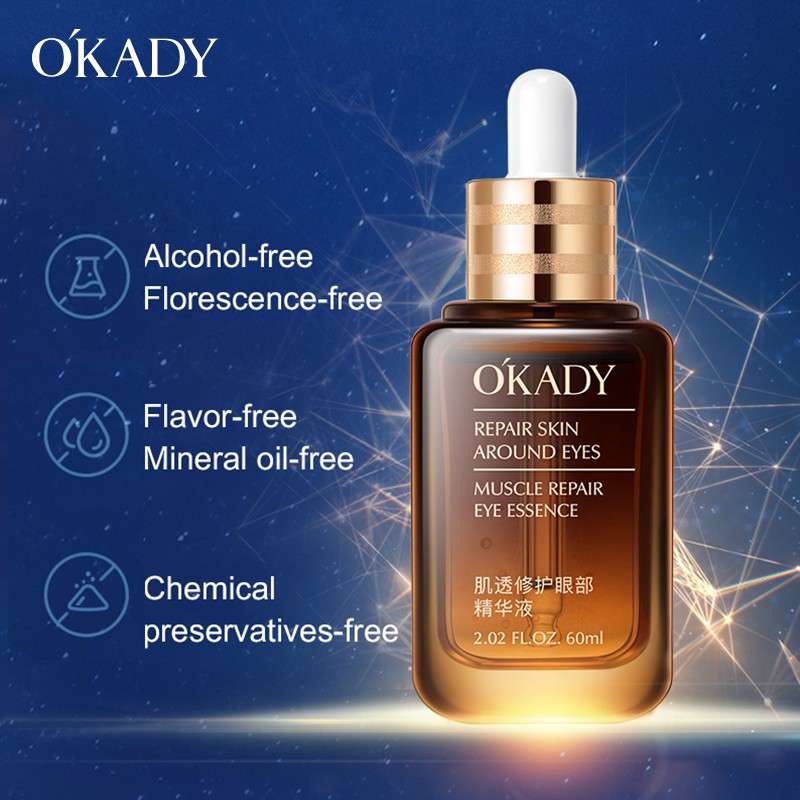 OKADY Caffeine Peptide Hyaluronic Acid Skin Care Moisturizing Repairing Anti-Aging Refresh Dark Circle Remove Eye Essence