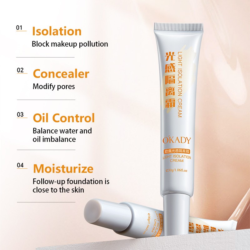 SPF 30 Face Primer Pore Minimizing Oil-Free Formula Hydrating and Long-Wear Isolation Cream Makeup Base