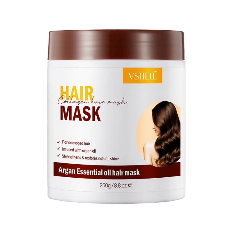 Factory OEM ODM Vshell Moroccan Oil 250ml for Nourishing Natural Volume Smooth Shiny Hair Scalp Usage Hair Mask