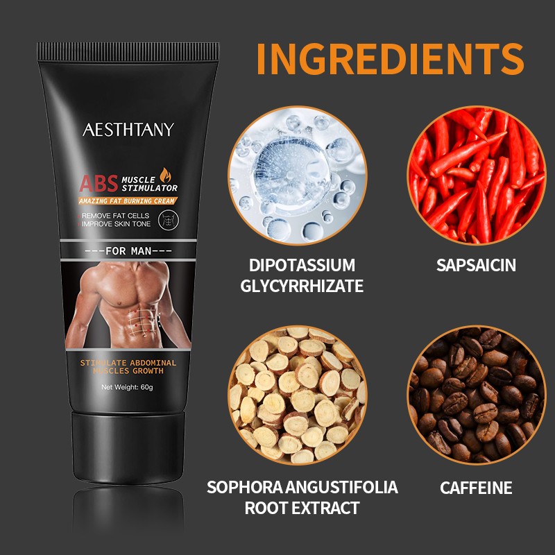 Private Label Fat Burning Slimming Hot Cream for Abdomen Arms and Thighs