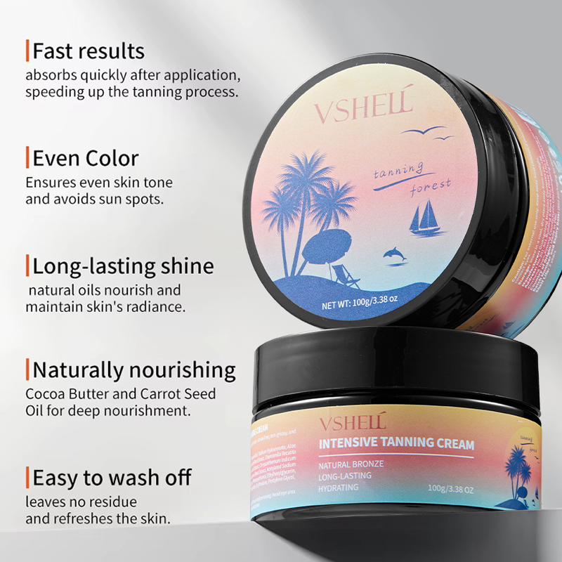 OEM ODM Private Label Sunbathing Instant Tanning Lotion Booster Lotion Bronzed Body Sunbathing Tanning Cream