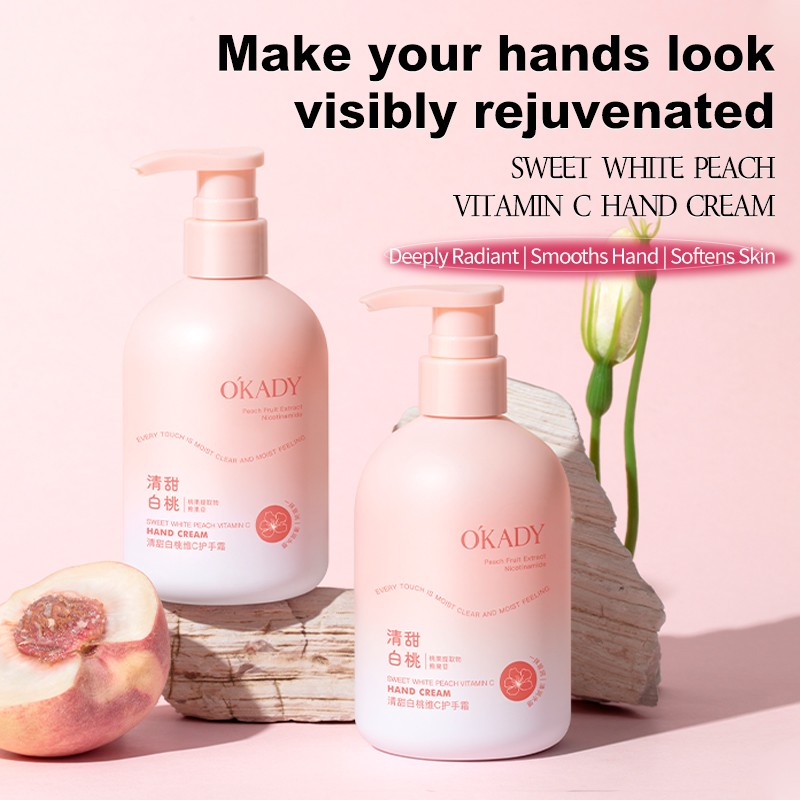 Moisturizes Softens Nourishes Skin Enhances Smoothness and Radiance Sweet Peach Vitamin C Hand Cream