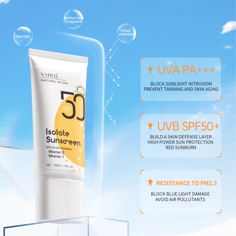 Water Resistant Lightweight Moisturizing Sunscreen for Face and Body with Broad Spectrum Protection SPF50 Sunscreen