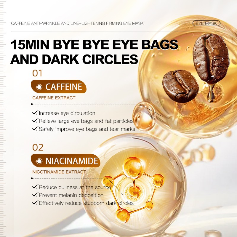 Natural Plant Essence Vitamin E Collagen and Hyaluronic Acid Deep Nourishing Under Eye Masks Patches