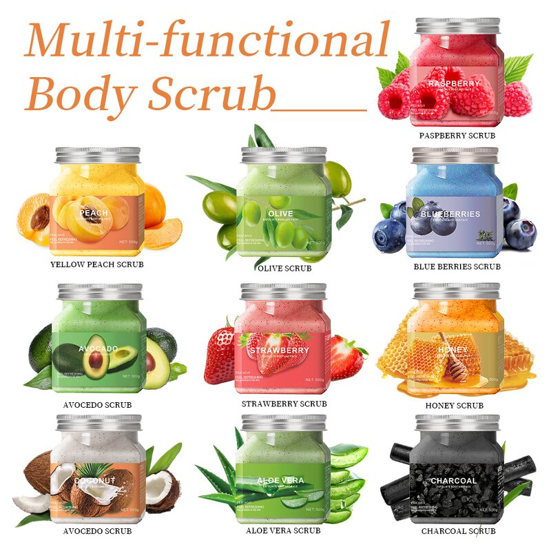 Body Scrub Factory - Private Label Natural Fruit Salt Sugar Exfoliating