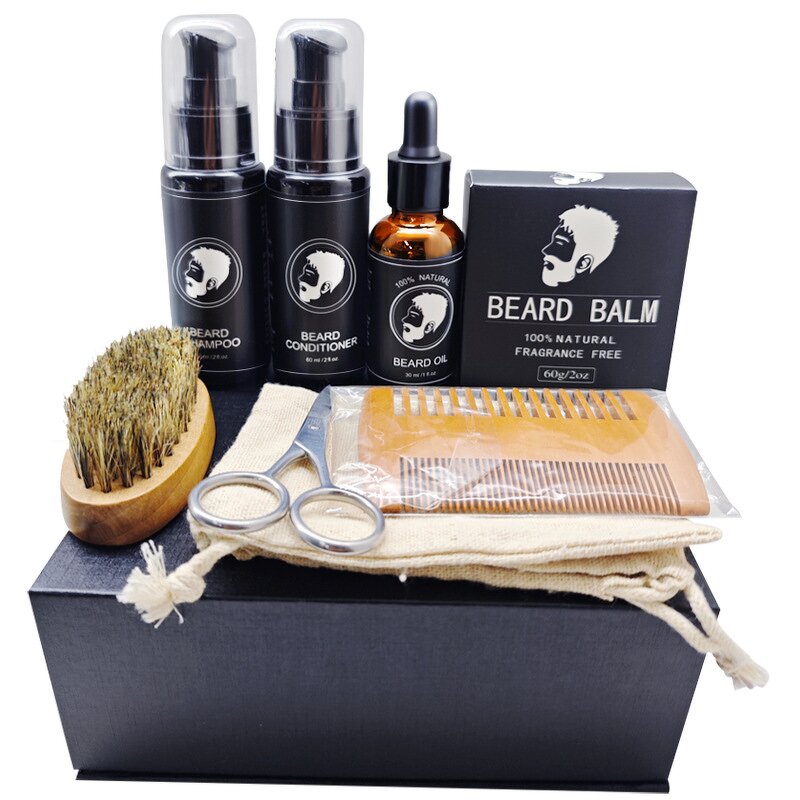 Beard Growth Kit Factory - Private Label Natural Organic Oil Balm Bundle