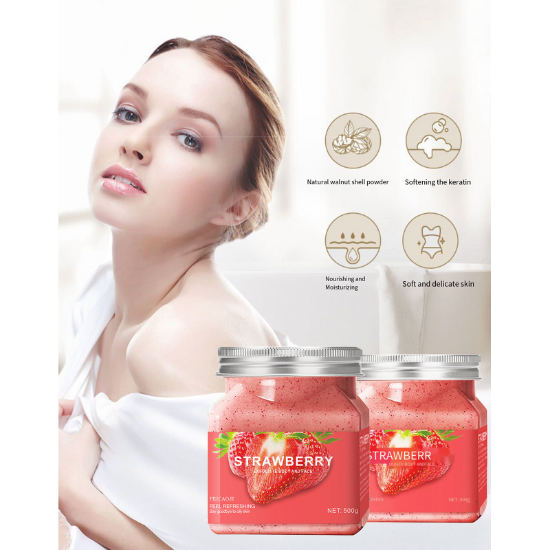 Body Scrub Factory - New Product Strawberry Flavor Exfoliating Cream Salt