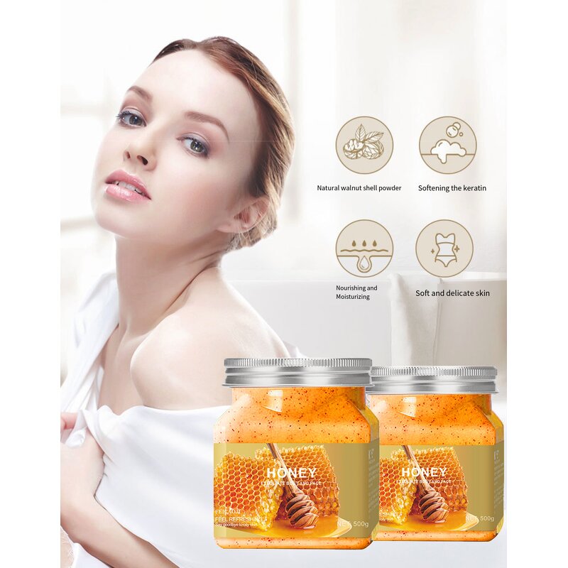 Body Scrub Factory - Hot Sale Honey Flavor Cleansing Soft Skin Exfoliating