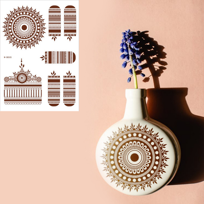 Henna Sticker Factory - OEM/ODM Custom Brown Lace Pattern Temporary Tattoo