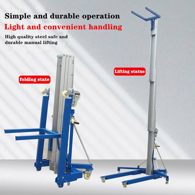Hand-cranked Lift Manufacturer - OEM 340kg 5m Aluminum Alloy Mast Platform