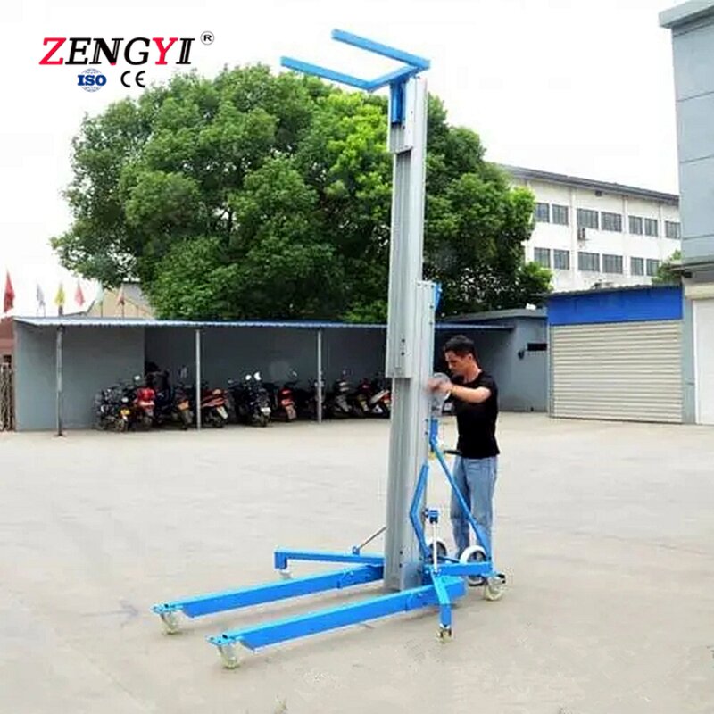 Hand-cranked Lift Manufacturer - OEM 340kg 5m Aluminum Alloy Mast Platform