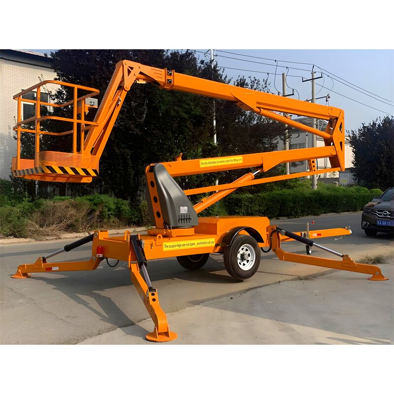 Trailer Boom Lift Factory - OEM Small 12m Tow Behind Battery Telescopic