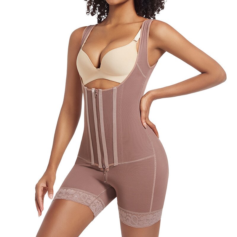 Shapewear Bodysuit Factory - OEM/ODM Zipper Thin Waist Elasticity Lift