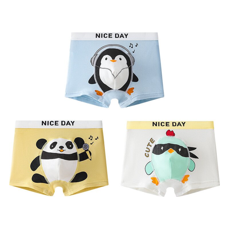 Boys Boxer Briefs Factory - 3Pcs Anti-Static Carton Modal Comfortable Soft