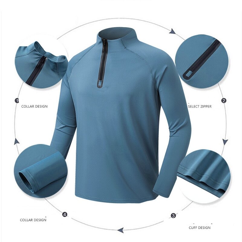 Sweatshirt Factory - OEM/ODM Custom Autumn Winter Half-Zip Quick-Drying