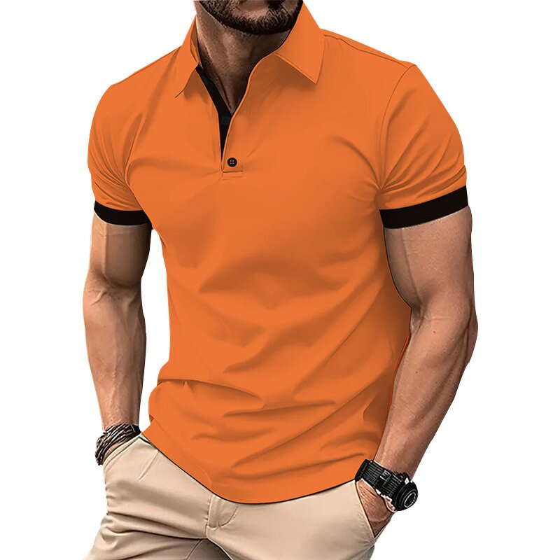 Polo Shirt Factory - Wholesale Men's Casual Solid Color Button Neck