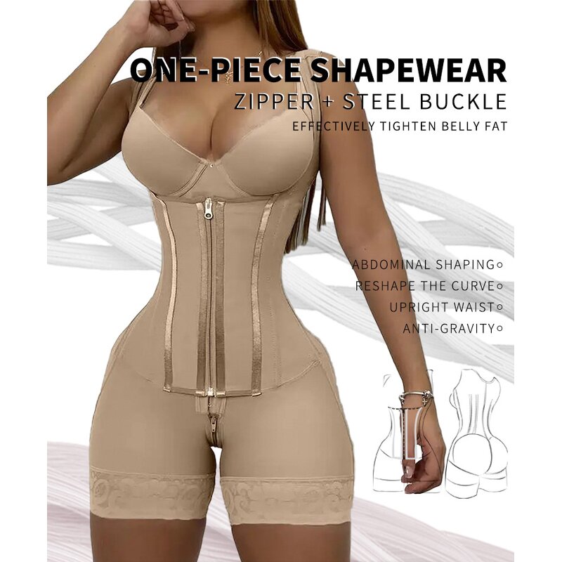 Shapewear Bodysuit Factory - OEM/ODM Zipper Thin Waist Elasticity Lift