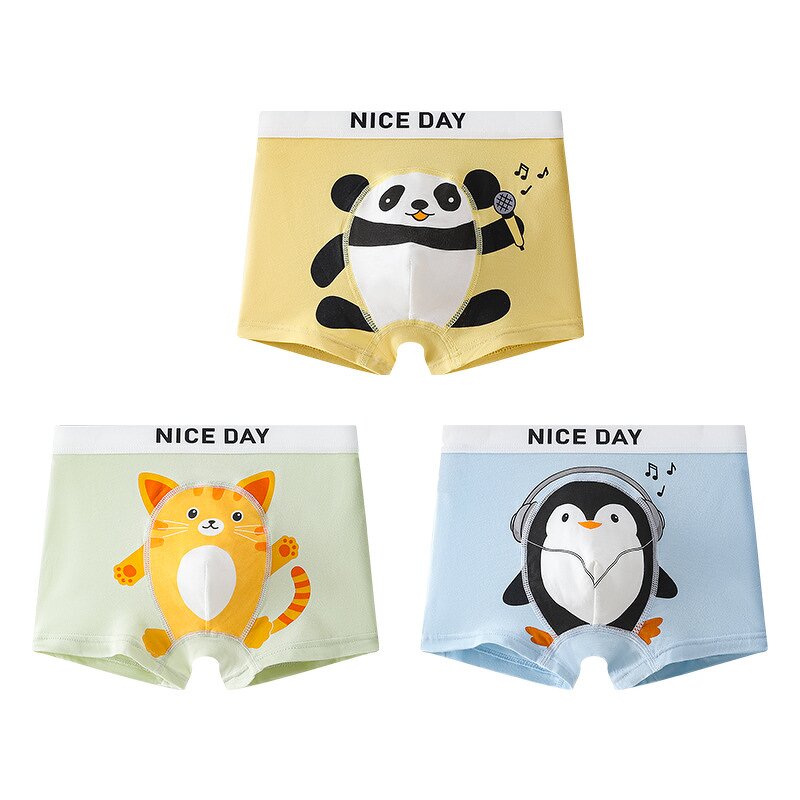 Boys Boxer Briefs Factory - 3Pcs Anti-Static Carton Modal Comfortable Soft
