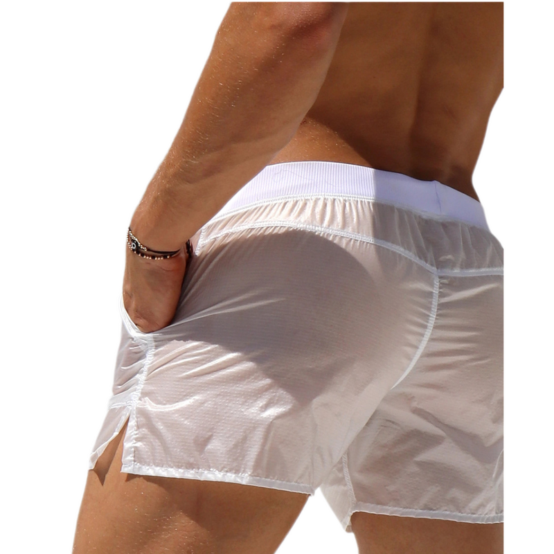Swim Trunks Factory - Hot Sale Men's Transparent White Breathable Elasticity