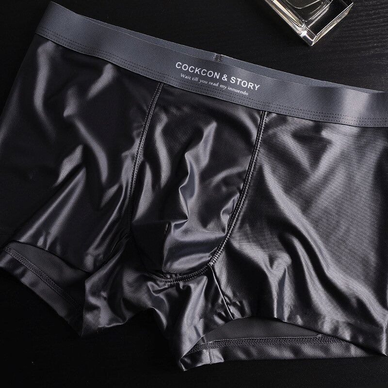 Men's Boxers Factory - OEM/ODM Custom Luxury Satin Ice Silk Briefs
