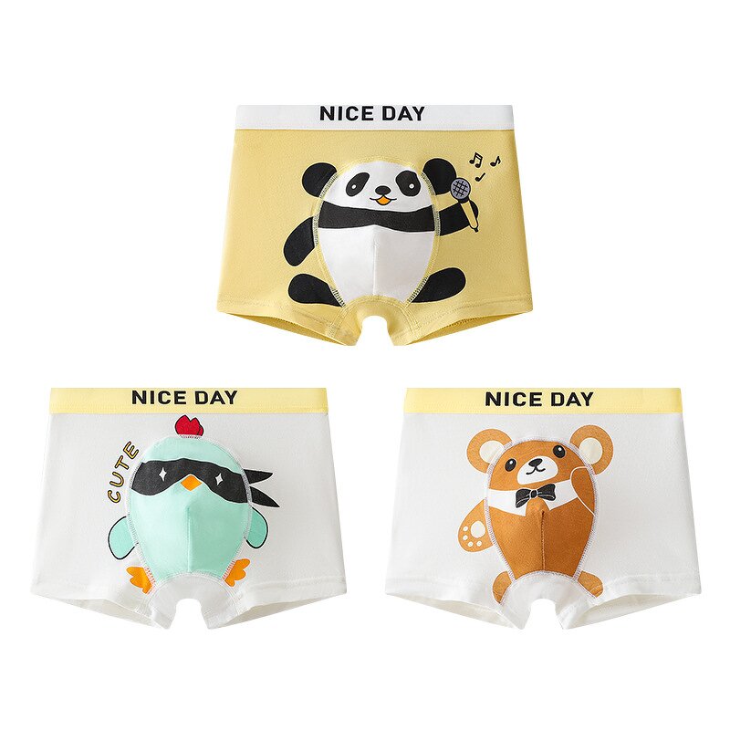 Boys Boxer Briefs Factory - 3Pcs Anti-Static Carton Modal Comfortable Soft