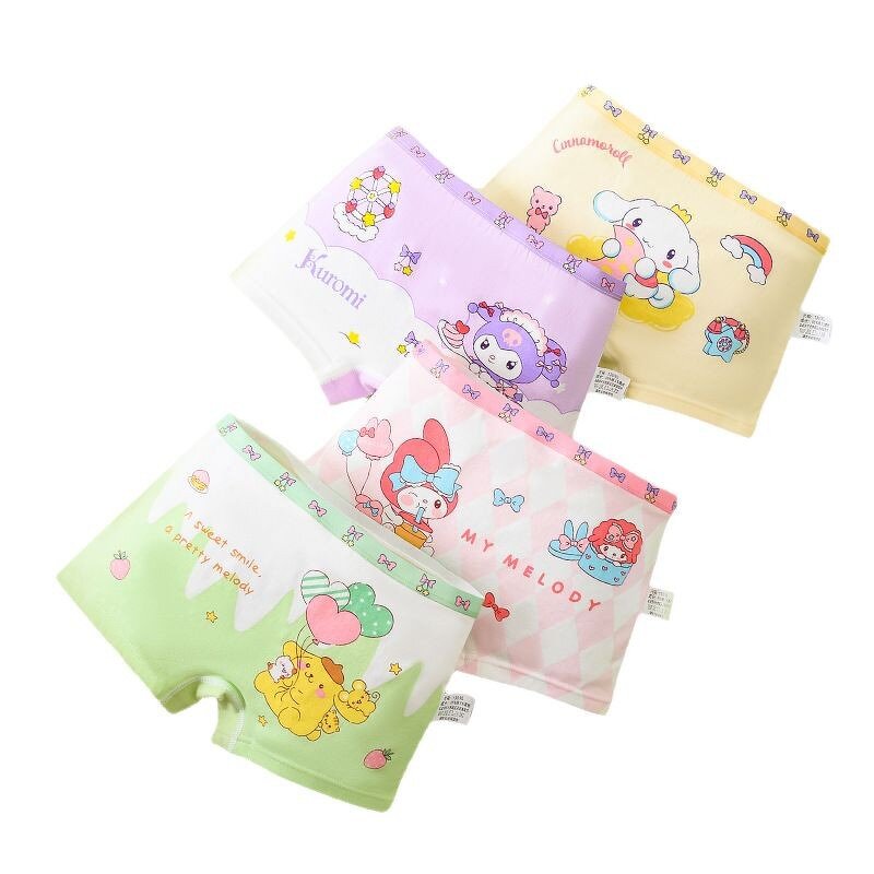 Girls Panties Factory - 4PCS Wholesale Kuromi Cute Baby Soft Teenagers