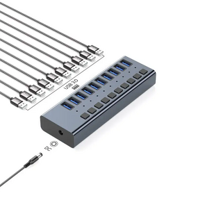 USB Hub Factory - OEM High Speed 7 Ports 3.0 36W Power Adapter Switch