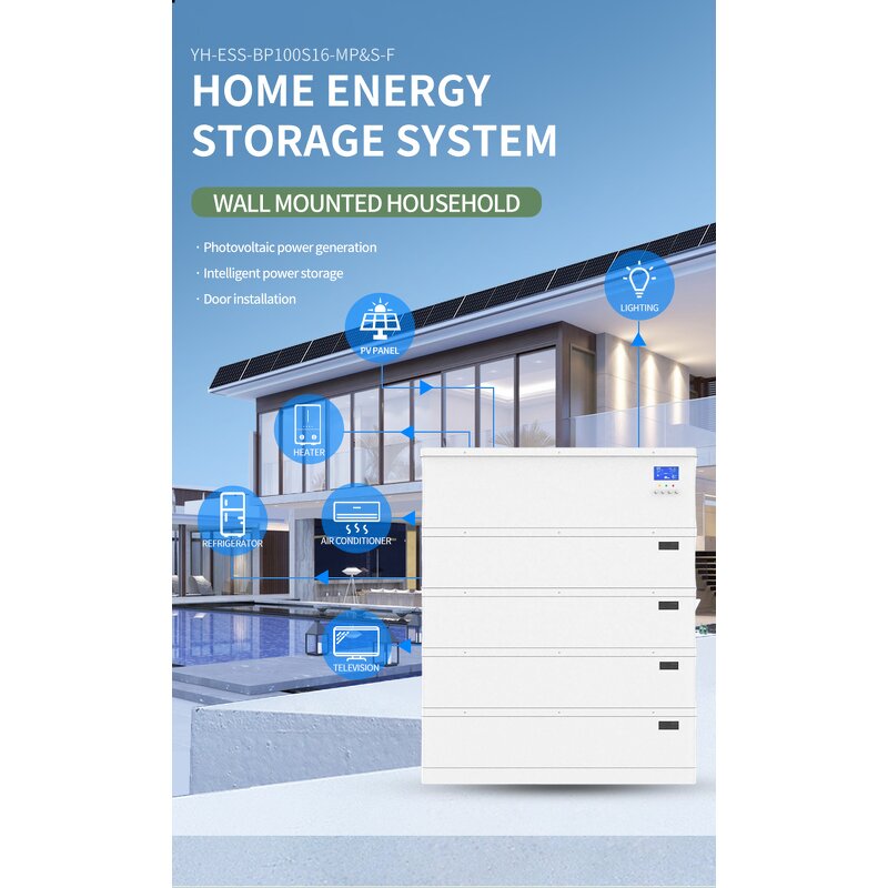 Stackable ESS Factory - OEM 51.2V 100AH 5.12kw Inverter Battery Solar