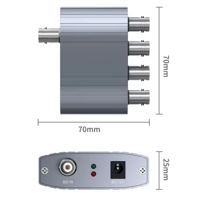 Video Splitter Manufacturer - OEM 1 in 4 Out 1080P 60Hz Multiviewer Display