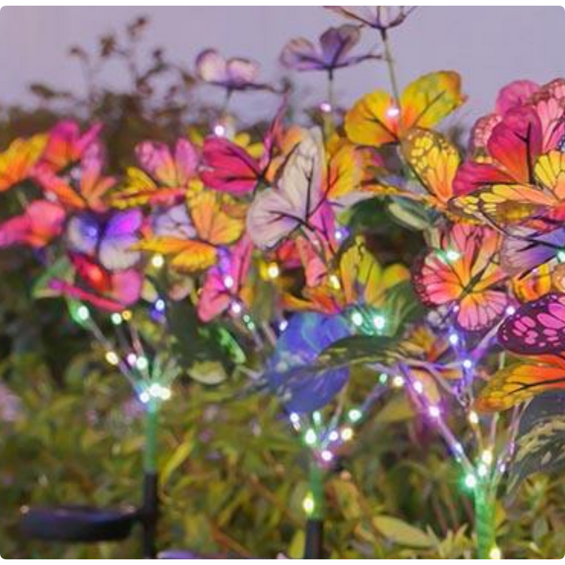 Solar Garden Light Manufacturer - OEM High Quality Butterfly Grass Decorative