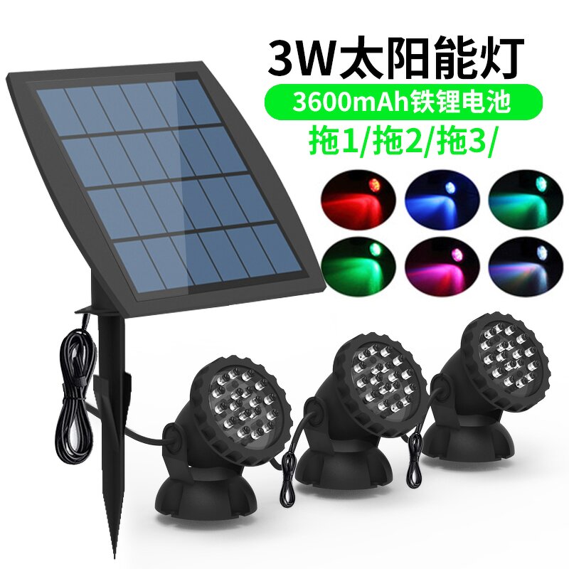 Solar Underwater Light Manufacturer - OEM 3W Waterproof Color LED