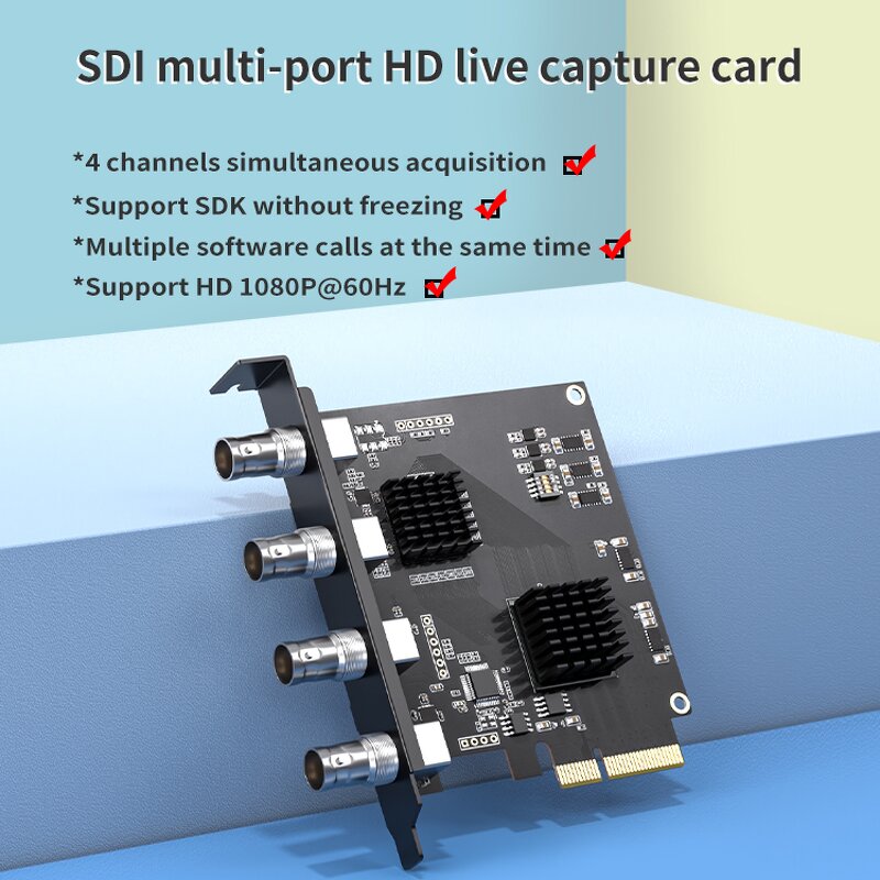 SDI Capture Card Factory - OEM Skyvision 4-Channel Interface Camera Monitor