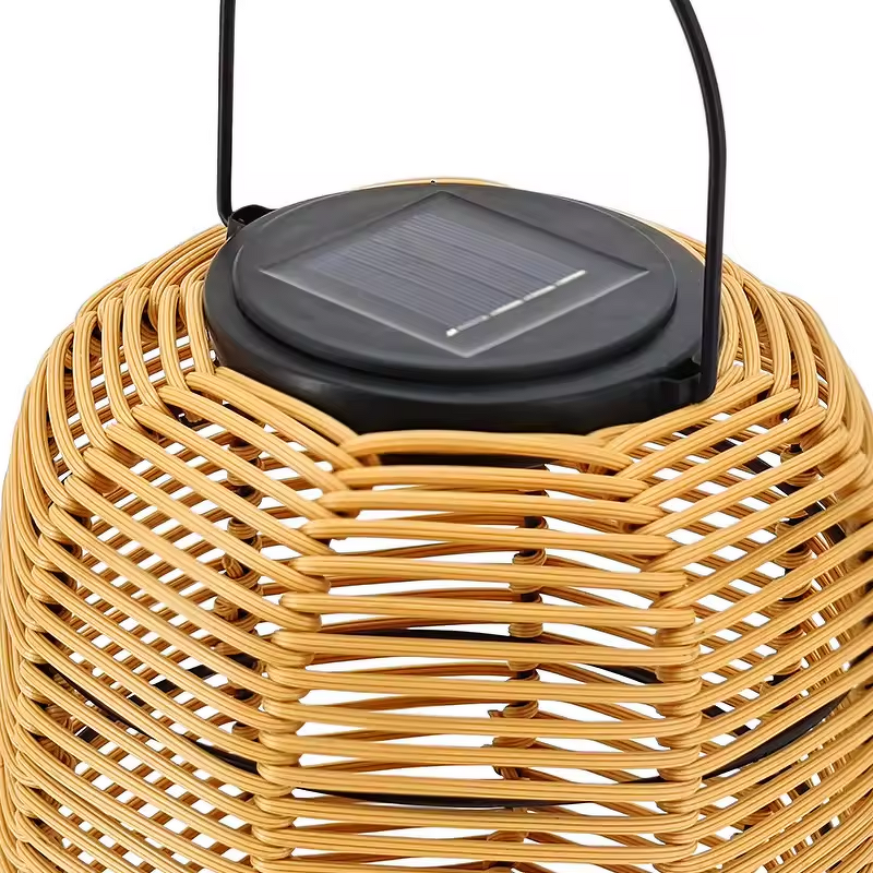 Solar Lantern Factory - OEM Rattan Outdoor Bamboo Retro Hollow