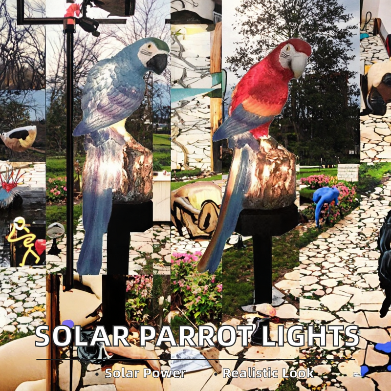 Solar Parrot Light Factory - OEM LED Resin Bird Decorative for Garden Lawn