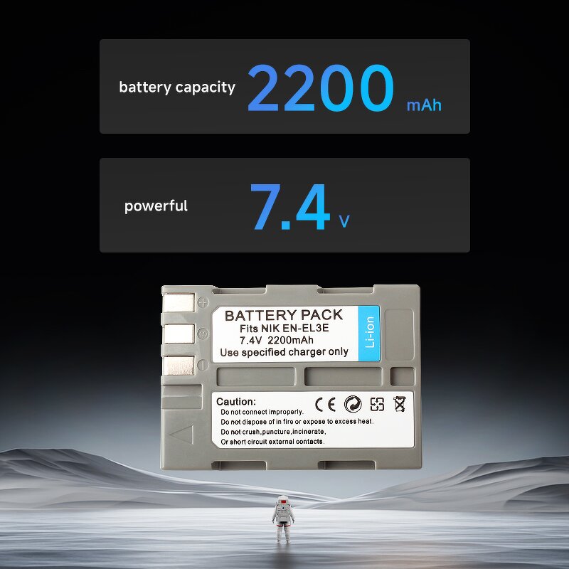 Rechargeable Battery Manufacturer - OEM 7.4V EN-EL3E for Nikon DSLRs