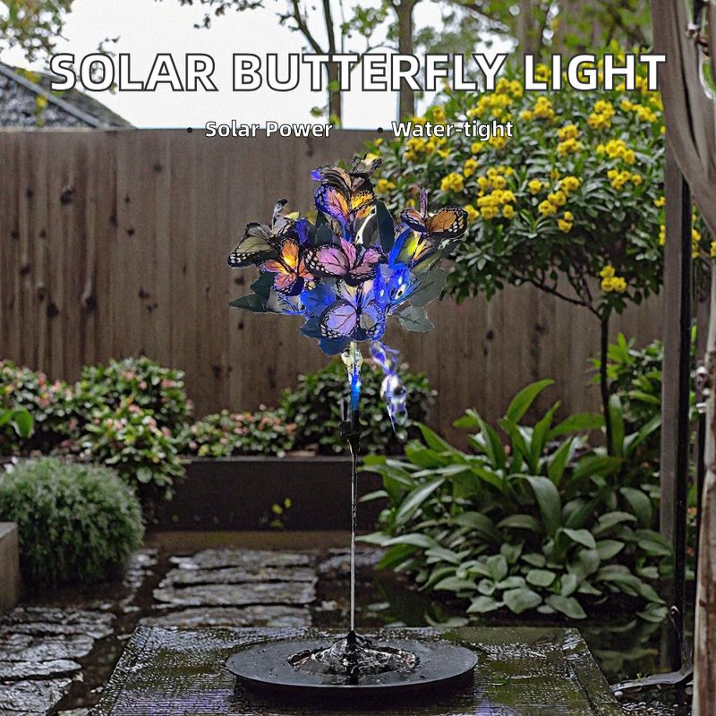 Solar Garden Light Manufacturer - OEM High Quality Butterfly Grass Decorative