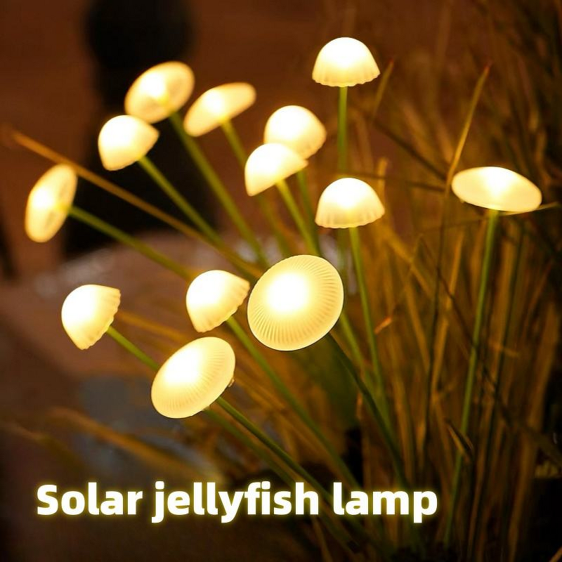 Solar Jellyfish Lamp Manufacturer - OEM Waterproof Fiber Optic Mushroom Floor