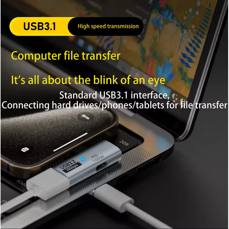 USB C Adapter Manufacturer - OEM OTG One in Two PD100W 10Gbps Fast Charging