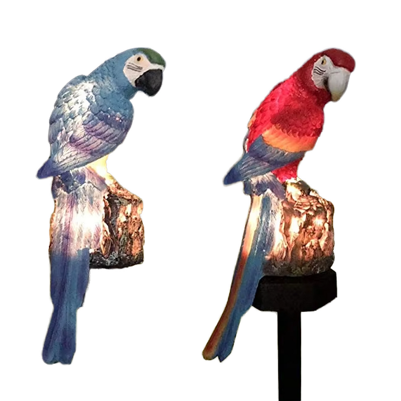 Solar Parrot Light Factory - OEM LED Resin Bird Decorative for Garden Lawn
