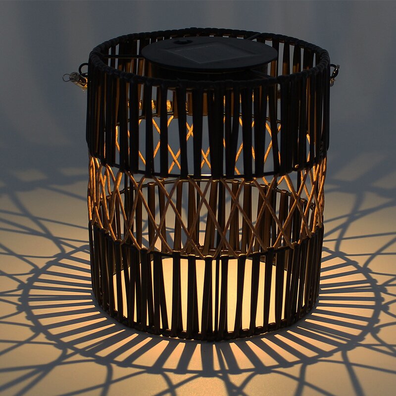 Solar Garden Light Manufacturer - OEM Woven Bamboo Atmosphere Projection