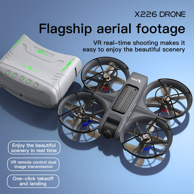 Mini FPV Drone Manufacturer - OEM New X226 VR Brushless Dual Cameras Optical Flow