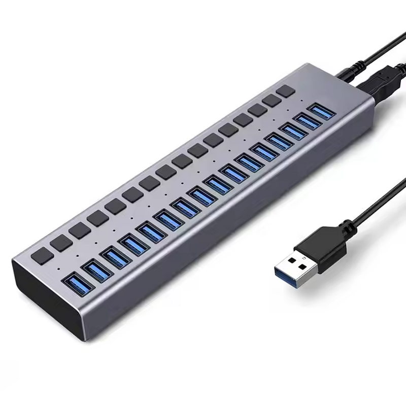 USB Hub Factory - OEM 16 Ports 3.0 High-speed Splitter Group Control
