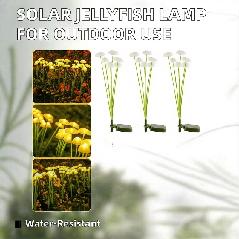 Solar Jellyfish Lamp Manufacturer - OEM Waterproof Fiber Optic Mushroom Floor