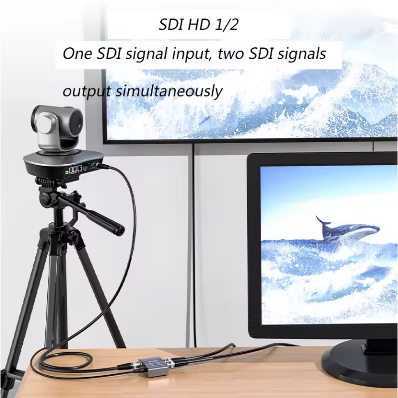 SDI Splitter Manufacturer - OEM 1 in 2 Out HD-SDI 1080P 60Hz Aluminum